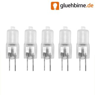 5 x G4 Halogen Stiftsockellampe 5W 12V matt Halogenlampe...