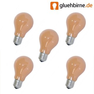 5 x Glühbirne Softone Flame Terracotta 60W E27 Glühlampe...