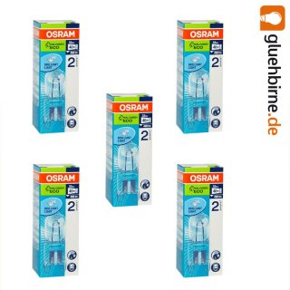 5 x Osram G9 Eco Halogen Stiftsockellampe 230V 33W = 40W...