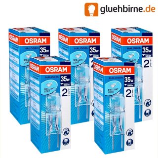 5 x Osram GY6,35 Halogen Stiftsockellampe 35W 12V...