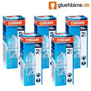 5 x Osram GY6,35 Halogen Stiftsockellampe 50W 12V...