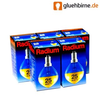 5 x Radium Tropfen Kopfspiegel Gold 25W E14 Glühbirne...