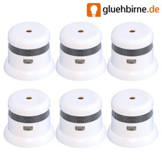6 x Mini Design Rauchmelder Invisible Feuermelder...