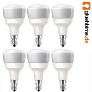 6 x Philips Energiespar Reflektor R50 7W = 25W E14...