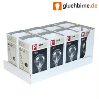 8 x Paulmann Glühbirne Tropfenlampe 40W E14 Klar...