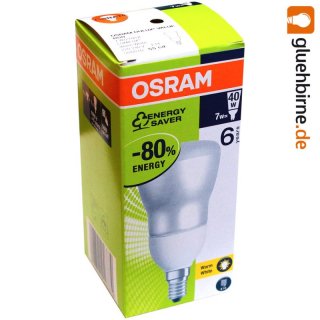 Osram Energiesparlampe Reflektor R50 7W = 40W E14 Matt...