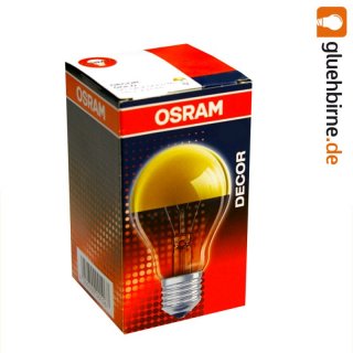 Osram Glühbirne 40W E27 Gold Kopfspiegel Kopfspiegellampe...