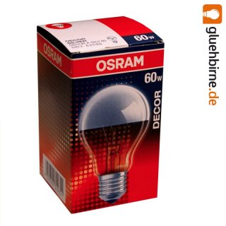 Osram Glühbirne 60W E27 Silber Kopfspiegel...