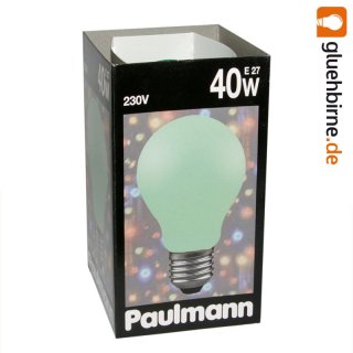 Paulmann Glühbirne 40W Softone Grün 40 Watt E27 Glühlampe...
