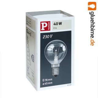 Paulmann Glühbirne Tropfenlampe 40W E14 Klar Glühlampe...