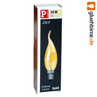 Paulmann Kerze windstoß gold 25W E14 Kerzen 25 Watt...