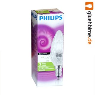 Philips Kerze Gedreht Eco Halogen Glühbirne 28W = 35W E14...