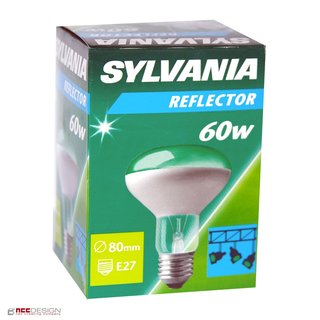 Sylvania Reflektor Glühbirne R80 60W Grün E27 Glühlampe Spot *Sonderpreis Restposten*