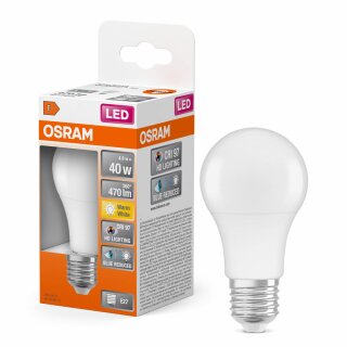 Osram LED A60 Birne 4,9W = 40W E27 matt 470lm warmweiß 2700K