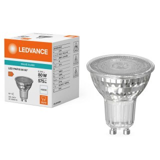 Ledvance LED Glas Reflektor PAR16 6,9W = 80W GU10 klar 575lm Neutralweiß 4000K 60°