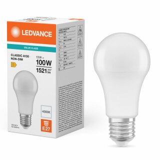 Ledvance LED Classic A60 Birne 13W = 100W E27 matt 1521lm 840 Neutralweiß 4000K