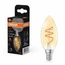Osram LED Spiral Filament Kerze Vintage 3,5W = 28W E14 Gold 300lm extra warmweiß 2200K DIMMBAR