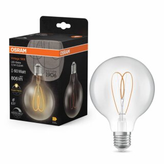 Osram LED Spiral Filament G95 Globe Vintage 7,2W = 60W E27 klar 806lm warmweiß 2700K DIMMBAR