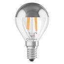 Ledvance LED Filament Tropfen 4W = 31W E14 350lm Kopfspiegel Silber warmweiß 2700K