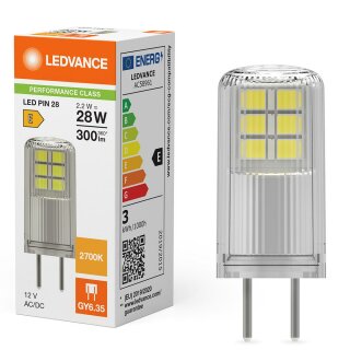 Ledvance LED Stiftsockellampe Pin 2,2W = 28W GY6,35 klar 300lm Warmweiß 2700K