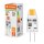 Ledvance LED Stiftsockellampe PIN Micro 1W = 10W G4 klar 100lm warmweiß 2700K