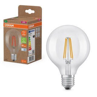 Osram LED Filament G80 Globe 2,2W = 40W E27 klar 470lm Neutralweiß 4000K Ultra effizient