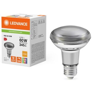 Ledvance LED R80 Glas Reflektor 4,9W = 60W E27 345lm warmweiß 2700K 36° DIMMBAR