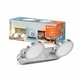 Ledvance LED Smart+ Badezimmerleuchte Sun@Home Silber IP44 14W TW 2200K-5000K Dimmbar App Google Alexa WiFi