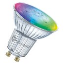 Ledvance LED Smart+ Glas Reflektor 4,9W = 50W GU10 350lm RGBW 2700K-6500K Dimmbar App Google WiFi