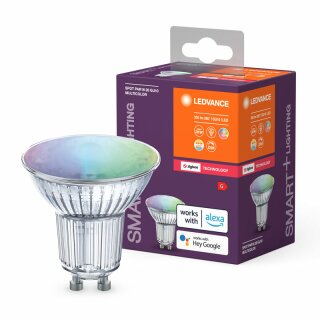 Ledvance LED Smart+ PAR16 Glas Reflektor 4,9W GU10 300lm RGBW Dimmbar App Google & Alexa WiFi