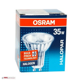 1 x Osram Halogenlampe 35W GU10 Halopar 16 Alu 230V 35° 64820FL
