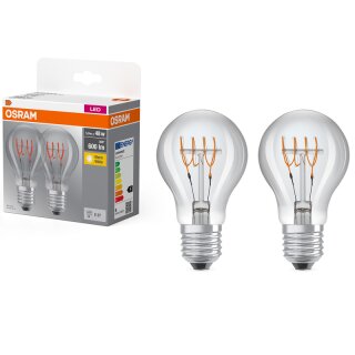 2 x Osram LED Spiarl Filament A60 Birnen 5,9W = 48W E27 klar 600lm warmweiß 2700K