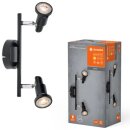 Ledvance LED Wandlampe Deckenleuchte Spot schwarz 2 x...