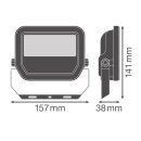 Ledvance LED Fluter Floodlight schwarz IP66 17W 2400lm neutralweiß 4000K