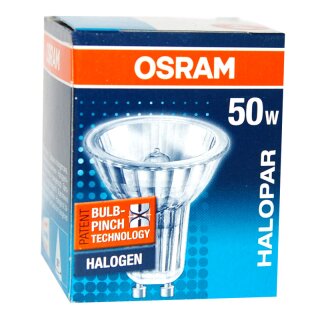 1 x Osram Halogenlampe 50W GU10 Halopar 16 Alu 230V 35°