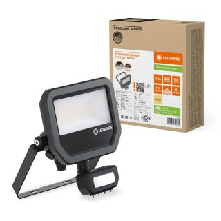 Ledvance LED Fluter Floodlight Schwarz IP65 17W 2200lm warmweiß 3000K Bewegungsmelder