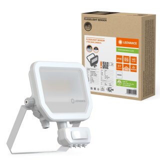 Ledvance LED Fluter Floodlight Sensor 20 Weiß IP65 11/17W 1600/2400lm Neutralweiß 4000K 100°