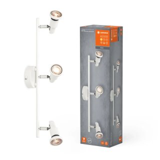 Ledvance LED Deckenleuchte Spot weiß 3 x 3,4W GU10 690lm warmweiß 2700K DIMMBAR