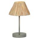 Ledvance Tischleuchte Decor Raffia grün max. 15W E27 mit Schalter Textilkabel