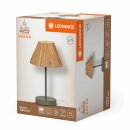 Ledvance Tischleuchte Decor Raffia grün max. 15W E27 mit Schalter Textilkabel