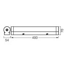 Ledvance LED Badlampe Spiegelleuchte Orbis Tube weiß 40cm IP44 9W 1000lm CCT 3000K - 4000K Dimmbar