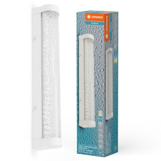 Ledvance LED Badlampe Spiegeleuchte Orbis Tube Blasenoptik weiß 40cm IP44 9W 1000lm CCT 300K-4000K Click Dimmbar