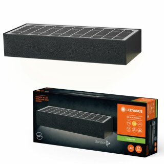Ledvance LED Solar Außenleuchte Endura Bricklume grau IP65 6W 860lm warmweiß 3000K Bewegungsmelder