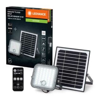 Ledvance LED Solar Fluter Endura Schwarz IP65 10W 1450lm neutralweiß 4000K Bewegungsmelder Fernbedienung