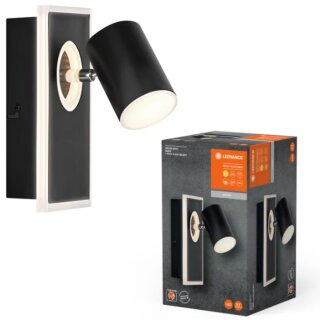 Ledvance LED Deckenleuchte Wandlampe Dekor Spot Mars schwarz 16,5W 1620lm Click Select warmweiß 3000K schwenkbar