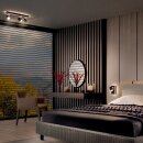 Ledvance LED Deckenleuchte Wandlampe Dekor Spot Mars schwarz 16,5W 1620lm Click Select warmweiß 3000K schwenkbar