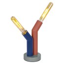 Ledvance Tischleuchte Decor Straw Table Rot/Blau max. 2 x 15W E27 mit Schalter