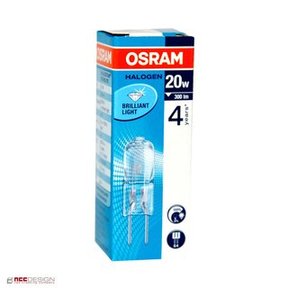 Osram G4 Halogen Stiftsockellampe 12V 20W Halogenlampe 64425S 4000h