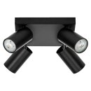 Ledvance LED Deckenleuchte Octagon PL schwarz 4 x 3,4W GU10 920lm warmweiß 2700K Dimmbar