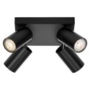 Ledvance LED Deckenleuchte Octagon PL schwarz 4 x 3,4W GU10 920lm warmweiß 2700K Dimmbar
